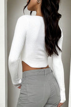 Load image into Gallery viewer, Ryder cropped ribbed long sleeve top