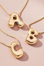 Load image into Gallery viewer, Water Drop Bubble Letter Initial Letter Necklace