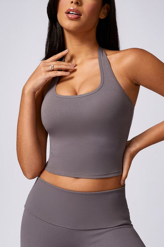 Samara halter neck sports bra