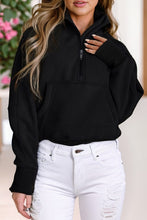 Load image into Gallery viewer, Sarah Collar Ribbed Thumbhole Sleeve Sweatshirt