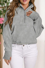 Load image into Gallery viewer, Sarah Collar Ribbed Thumbhole Sleeve Sweatshirt