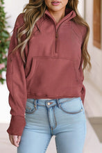 Load image into Gallery viewer, Sarah Collar Ribbed Thumbhole Sleeve Sweatshirt