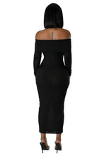 Load image into Gallery viewer, Caleb off the shoulder maxi dress