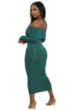 Load image into Gallery viewer, Caleb off the shoulder maxi dress