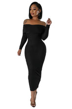 Load image into Gallery viewer, Caleb off the shoulder maxi dress