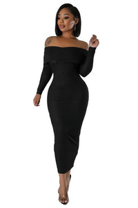 Caleb off the shoulder maxi dress