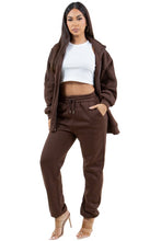 Load image into Gallery viewer, WOMEN FASHION ZIP SWEATSUITS PANT SET