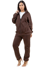 Load image into Gallery viewer, WOMEN FASHION ZIP SWEATSUITS PANT SET